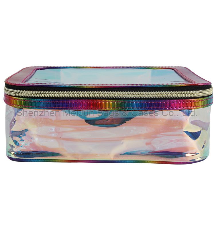 Fashion Reusabke And Waterproof Holographic Tpu Makeup Case