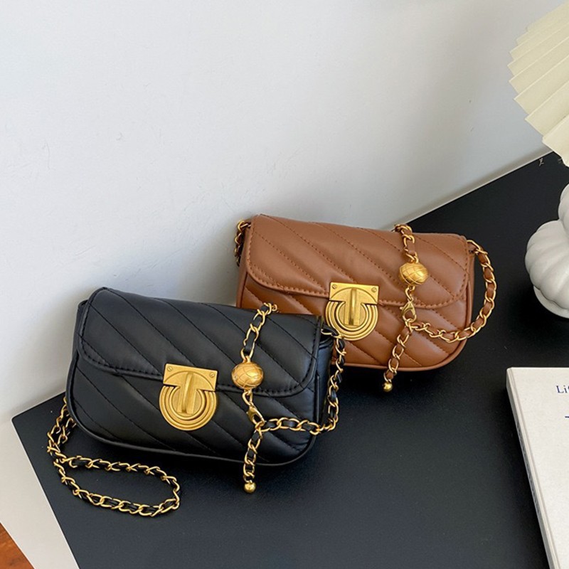 MEL JUN High-grade texture bag female 2024 autumn and winter new fashion crossbody bag chain bag fashion single shoulder