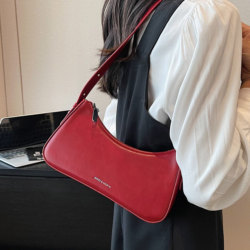 MEL JUN Underarm bag women's bag 2024 new niche design advanced sense of foreign air single shoulder small square bag