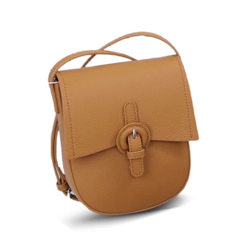 MEL JUN 2024 spring/summer new saddle bag Korean simple underarm bag temperament shoulder bag casual crossbody bag leather women's bag