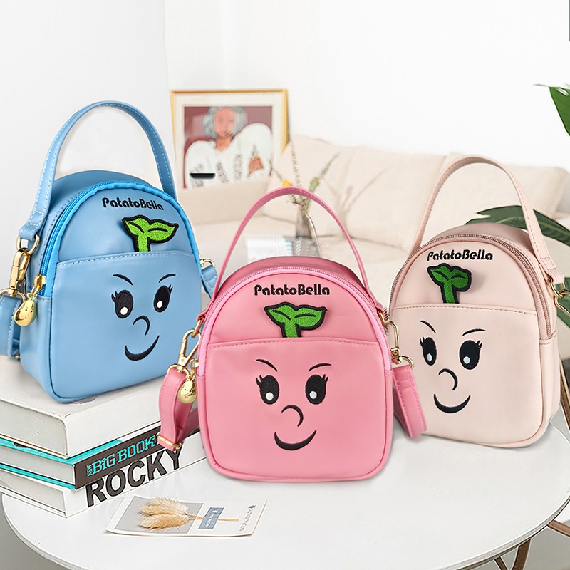 Patato Bella Kids Fashion PU waterproof hand bill shoulder crossbody bag