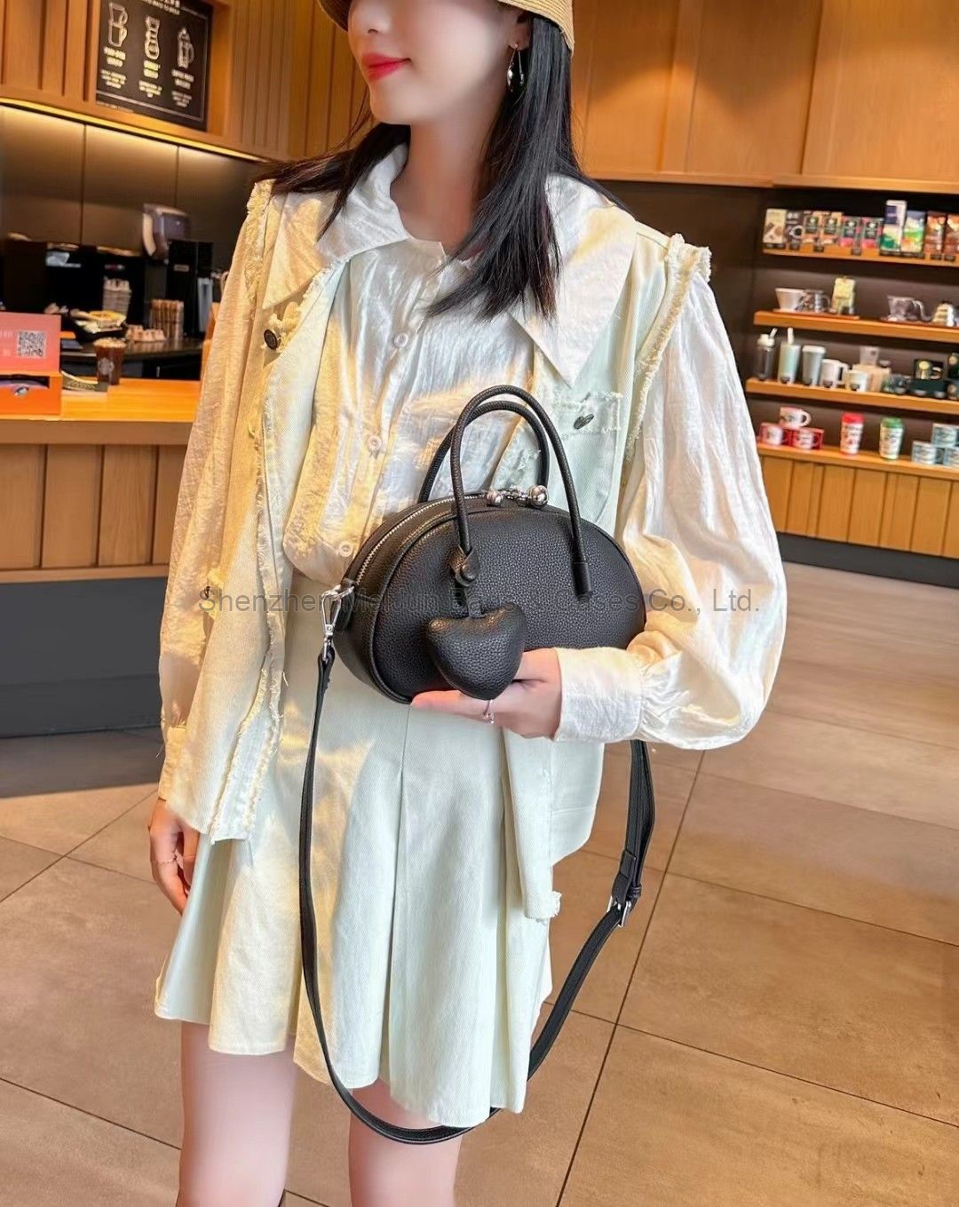 Small and high-end Boston pillow bag trendy and versatile one shoulder handbag 2024 new fashionable women's bag