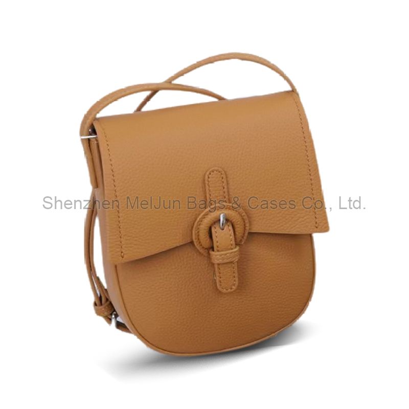 MEL JUN 2024 spring/summer new saddle bag Korean simple underarm bag temperament shoulder bag casual crossbody bag leather women's bag