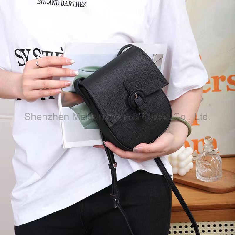 MEL JUN 2024 spring/summer new saddle bag Korean simple underarm bag temperament shoulder bag casual crossbody bag leather women's bag