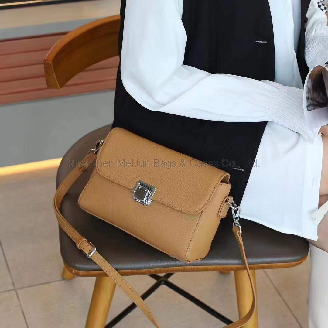 MEL JUN New women's bag new leather crossbody bag female everything temperament goddess head layer cowhide shoulder handbag female