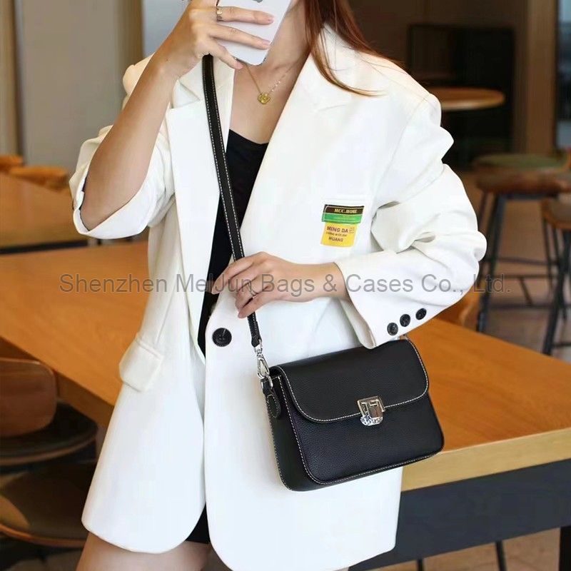 MEL JUN New women's bag new leather crossbody bag female everything temperament goddess head layer cowhide shoulder handbag female