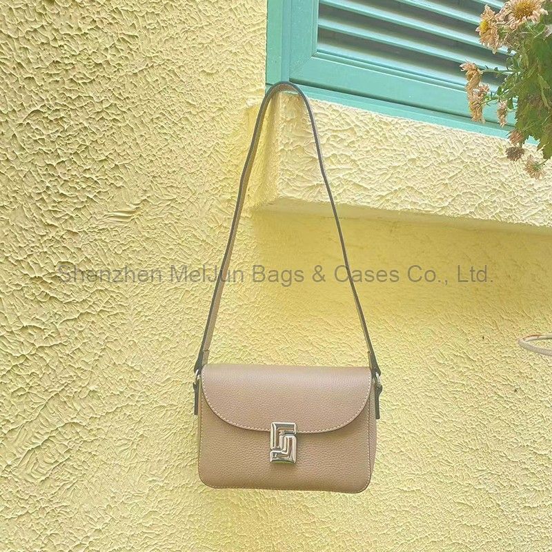 MEL JUN Niche design simple small bag female 2024 summer new style casual small square bag fashion genuine leather shoulder bag