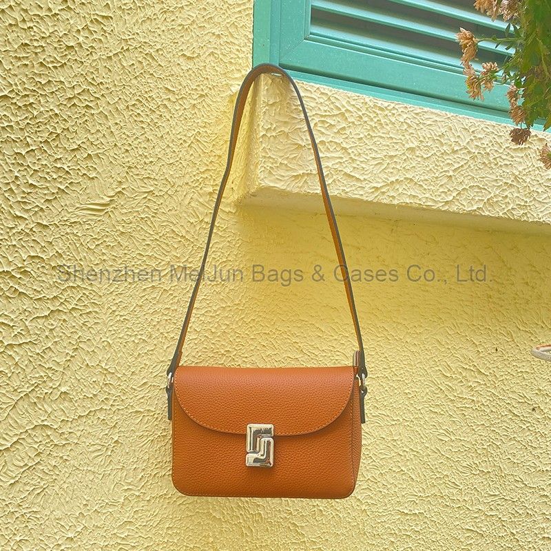 MEL JUN Niche design simple small bag female 2024 summer new style casual small square bag fashion genuine leather shoulder bag