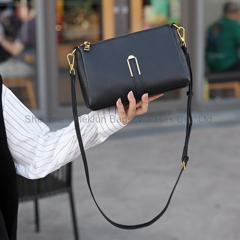 Genuine leather Small bucket bag Leather mobile phone bag Retro trend women's small bag all casual crossbody bag