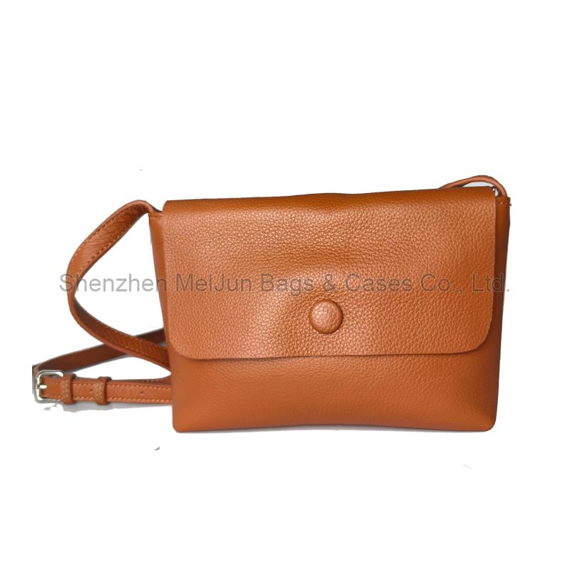 Genuine leather Simple advanced sense of solid color underarm messenger bag 2024 summer new trend niche design single shoulder crossbody bag for women