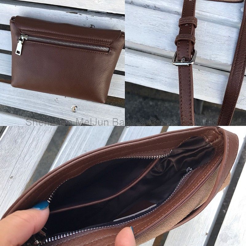 Genuine leather Simple advanced sense of solid color underarm messenger bag 2024 summer new trend niche design single shoulder crossbody bag for women