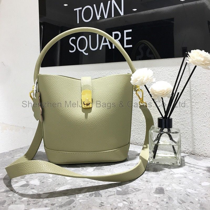 MEL JUN Texture small bag New fashion large capacity Tote bag advanced sense portable bucket bag popular single shoulder oblique bag