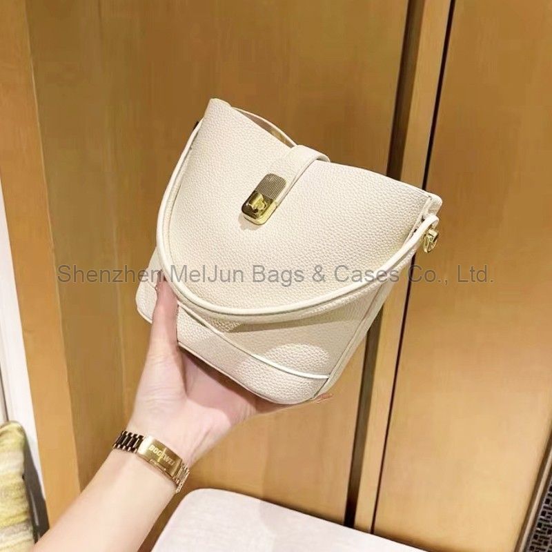 MEL JUN Texture small bag New fashion large capacity Tote bag advanced sense portable bucket bag popular single shoulder oblique bag