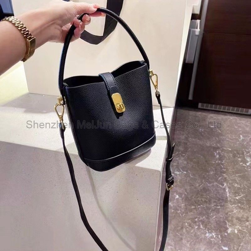 MEL JUN Texture small bag New fashion large capacity Tote bag advanced sense portable bucket bag popular single shoulder oblique bag