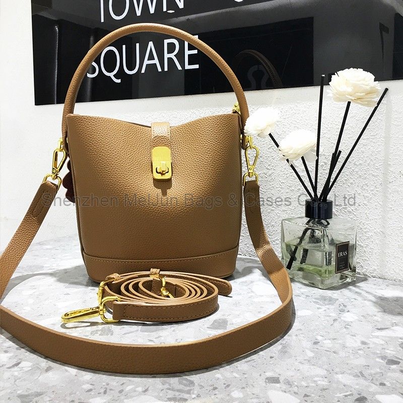 MEL JUN Texture small bag New fashion large capacity Tote bag advanced sense portable bucket bag popular single shoulder oblique bag