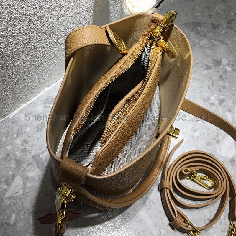 MEL JUN Texture small bag New fashion large capacity Tote bag advanced sense portable bucket bag popular single shoulder oblique bag