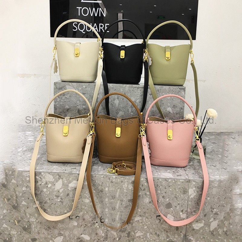 MEL JUN Texture small bag New fashion large capacity Tote bag advanced sense portable bucket bag popular single shoulder oblique bag