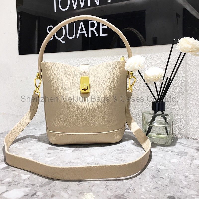 MEL JUN Texture small bag New fashion large capacity Tote bag advanced sense portable bucket bag popular single shoulder oblique bag