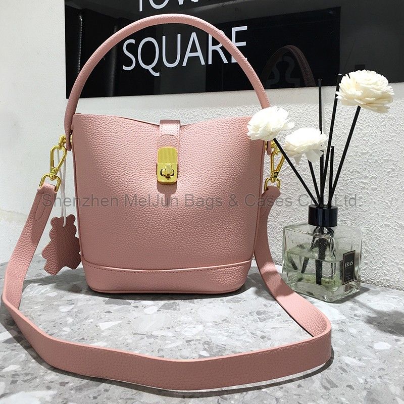 MEL JUN Texture small bag New fashion large capacity Tote bag advanced sense portable bucket bag popular single shoulder oblique bag