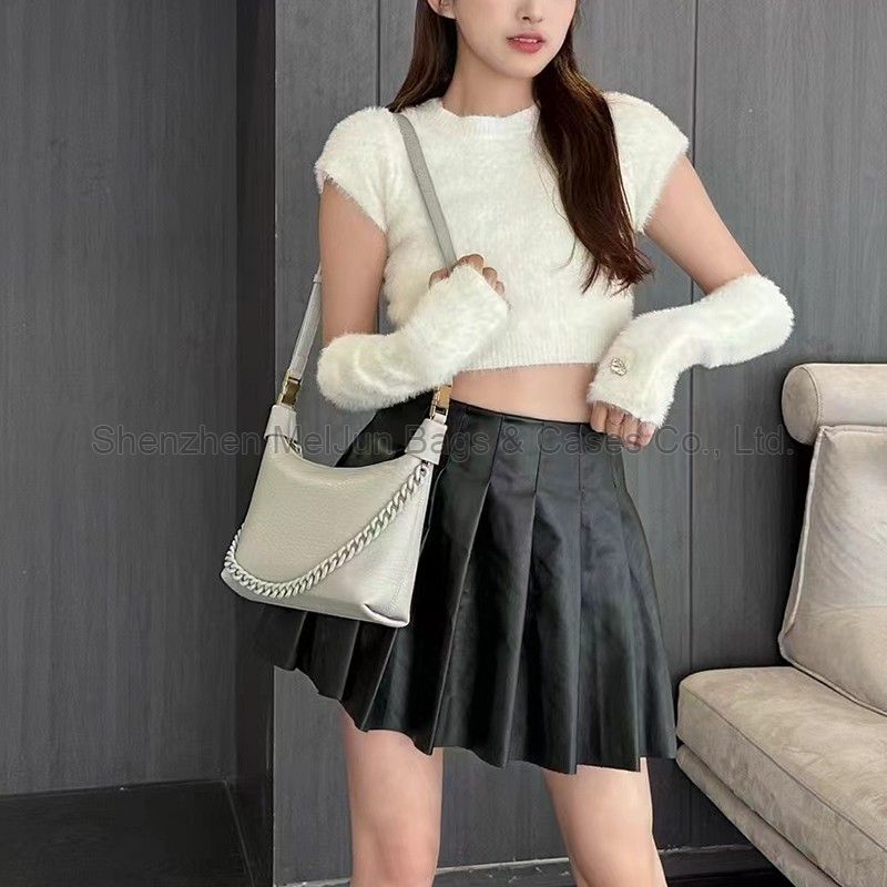 MEL JUN Bag Ladies 2024 new niche design chain single shoulder crossbody bag senior texture commuter dumpling bag