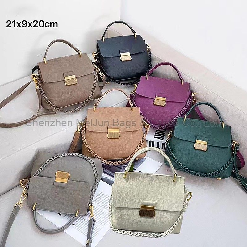 MEL JUN 2024 new leather clamshell Kelly bag niche design fashion simple locking hand bill shoulder oblique span female bag fashion