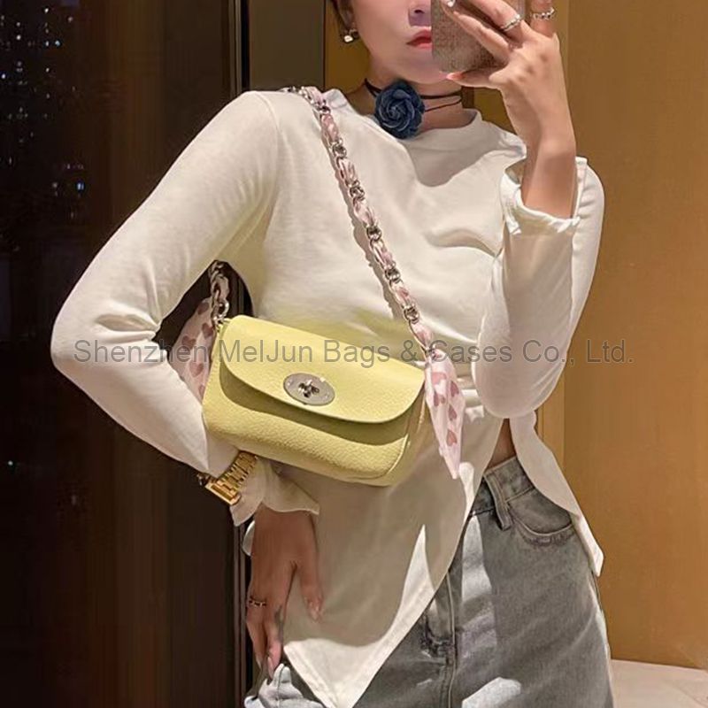 MEL JUN Premium Genuine leather small square Bag 2024 new fashion chain commuter single shoulder crossbody niche mini mobile phone bag women's bag